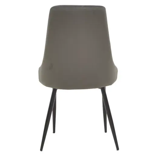 292-000046 Стол Azori кадифе темно сиво-црно метални ногарки 49x55x85cm