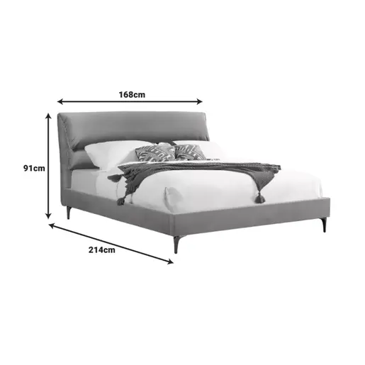 006-000051 Тапациран француски кревет Aryna од меко сомотско платно во боја на труло јаболко, 160x200cm