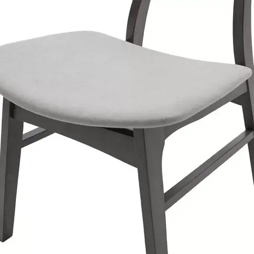 200-000185 Трпезариски сет Benson - Orlean 5 парчиња 120x75x75см во рустикално - сиво ткаенини