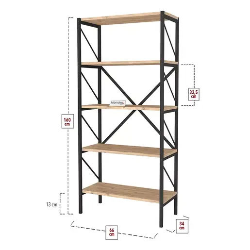 MK15-01-02 Полица со метална конструкција КАИРО 42 МАКС