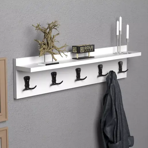 120-000471 Закачалка MEC во бела нијанса 80×9.5×18 cm