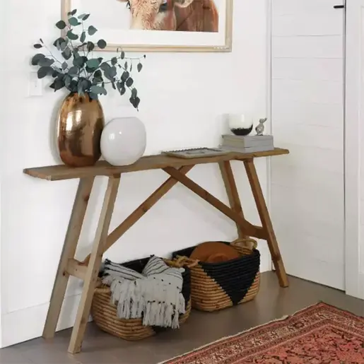 197-000241 Конзола Roosevelt масивно борова дрво 35мм орев 119x29x80см