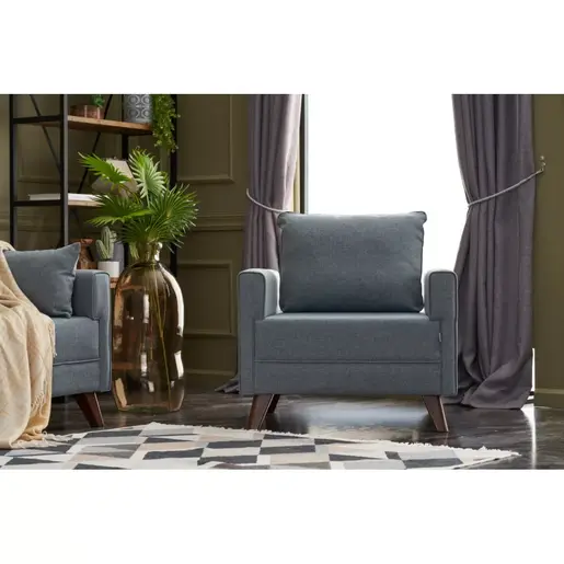 825BLC1685 Софа Bella Soft Tekli Koltuk - Blue
