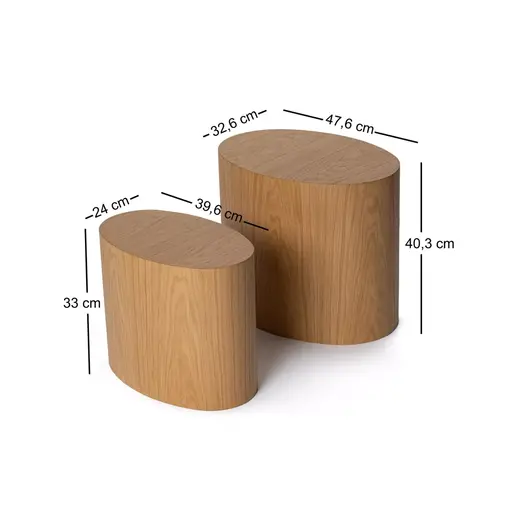 262ARD1109 Помошна масичка Elipse Set - Oak