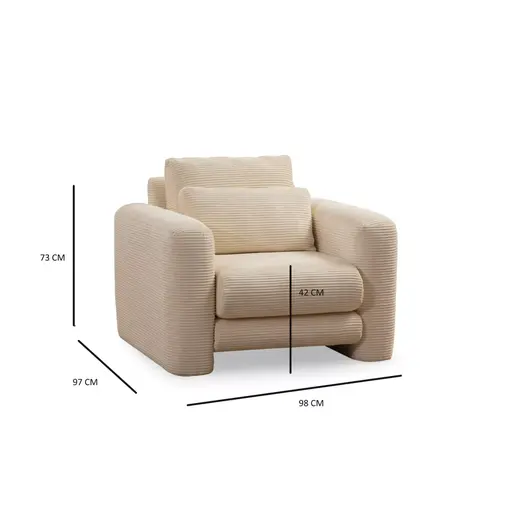 560ARE1851 Фотеља Lily Beige - Wing