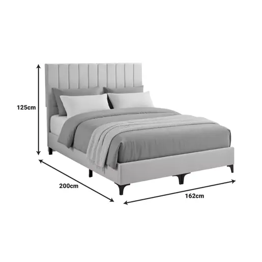 323-000018 Moega Тапациран кревет во антрацит нијанса 160x200cm