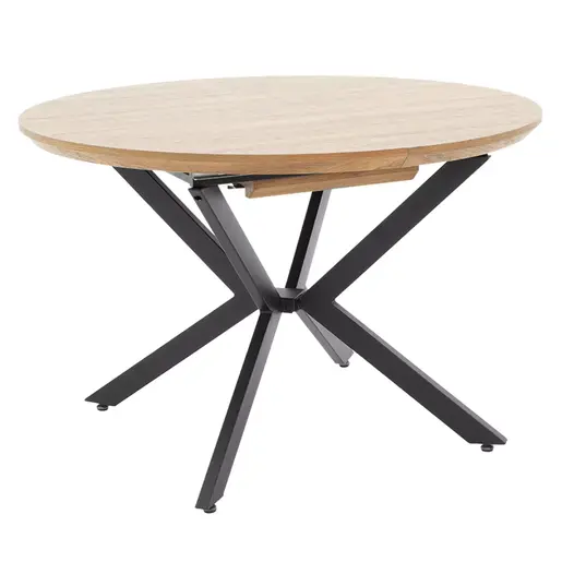 235-000004 Трпезариска маса Lydia проширлива во Орев -црна боја 120-160x120x79см