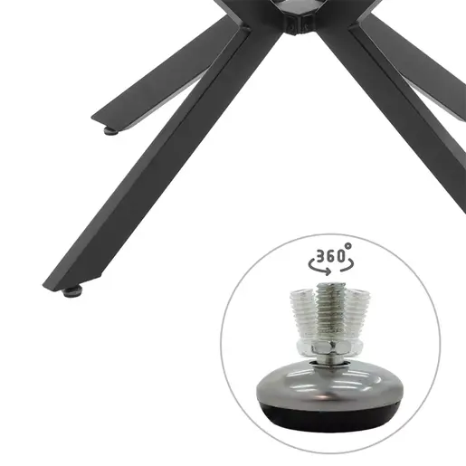 235-000004 Трпезариска маса Lydia проширлива во Орев -црна боја 120-160x120x79см