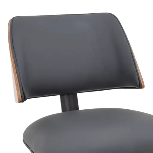 332-000002 Стол Ubane црна метални ногарки од орев 53x62.5x85cm