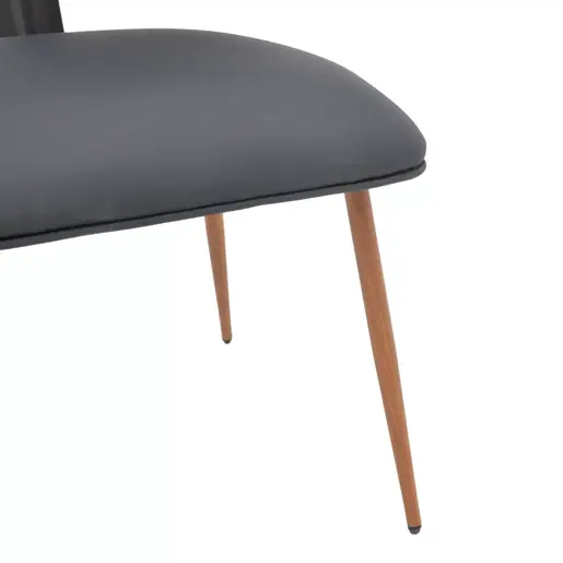 332-000002 Стол Ubane црна метални ногарки од орев 53x62.5x85cm