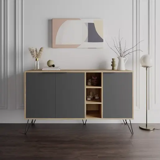 855DTE4209 Комода Clara Console - Oak, Anthracite