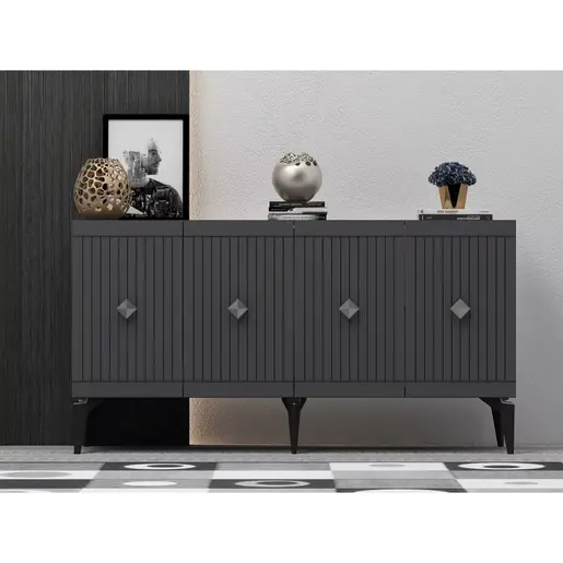 475OLV1751 Комода Midas - Anthracite, Silver