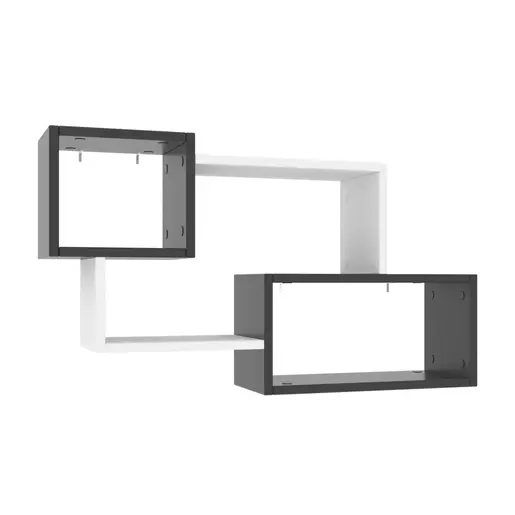 854KLN1709 Ѕидна полица Ayder - Anthracite, White