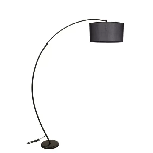 534LUN4240 Подна ламба Mısra Siyah Lambader Silindir Hasır Siyah Abajurlu