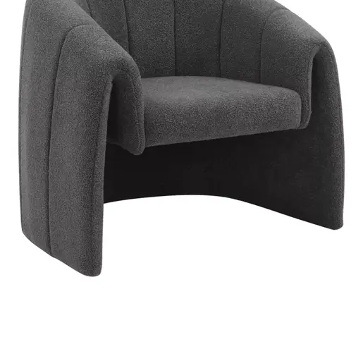 350-000017 Фотелја Fassy букле ткаенина антрацит 80x66x80cm