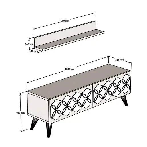 845HCT3042 ТВ комода Сан Франциско