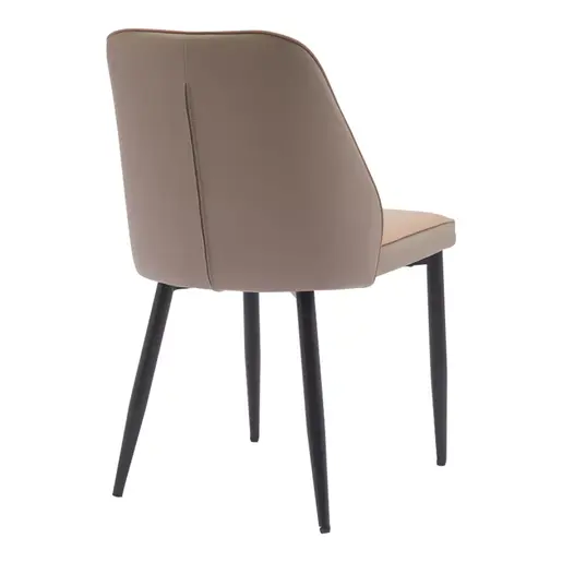 360-000002 Стол Onyer кафено-сив со црни метални ногарки 48x60x83cm