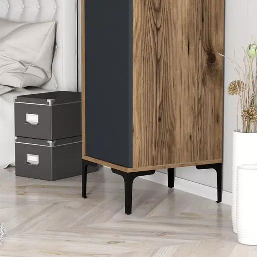 845HCT5409 Плакар Kumsal S - Walnut, Anthracite