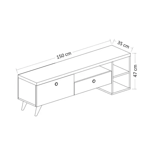 382NRC1107 Тв комода Parion - Black