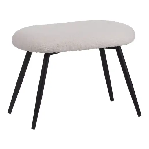 096-000044 Фотеља со табуретка Velora Бела