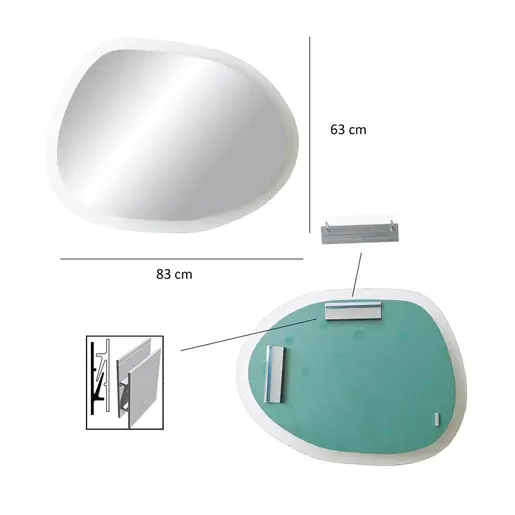 552NOS2343 Огледало Aqua Gusto - Transparent