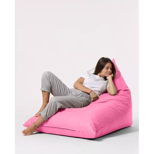 248FRN1196 Bean Bag Pyramid Big Bed Pouf - Pink