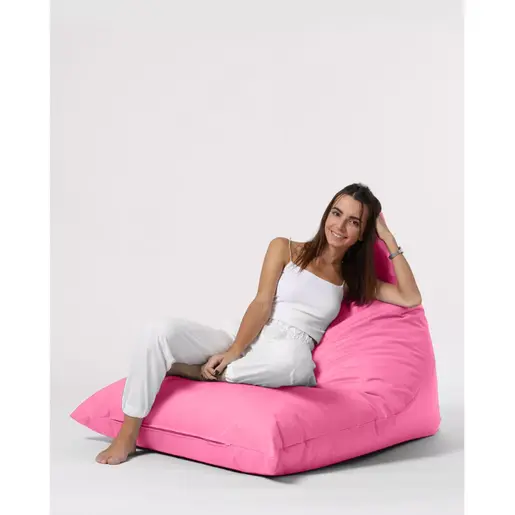 248FRN1196 Bean Bag Pyramid Big Bed Pouf - Pink