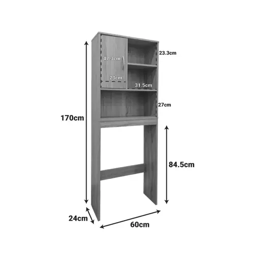 383-000002 Tazien мебел за бања шкаф за алишта антрацит