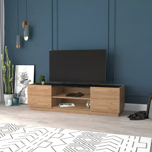 197-000316 Betna ТВ комода орев-црн мермер