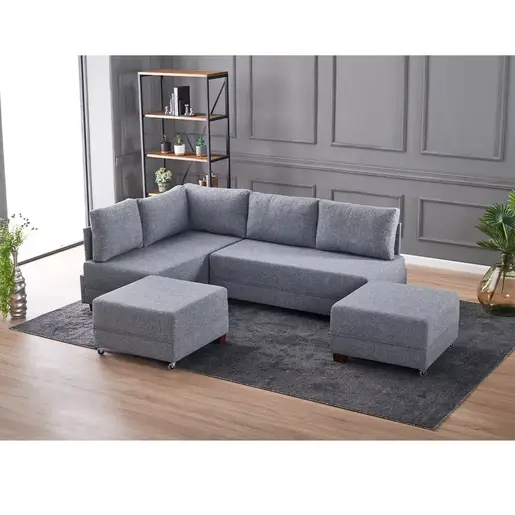 825BLC1006 Аголна гарнитура Stockharis Сива лев агол