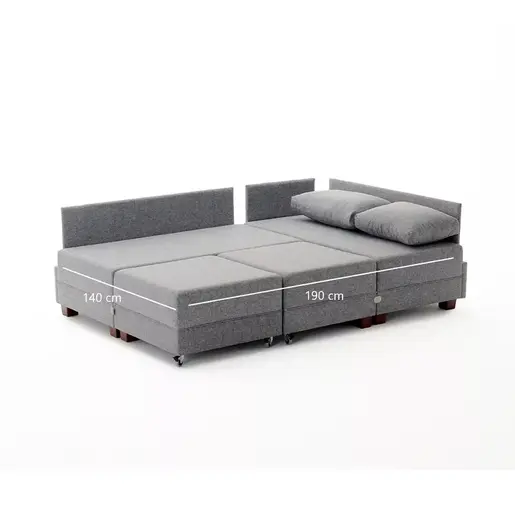 825BLC1006 Аголна гарнитура Stockharis Сива лев агол