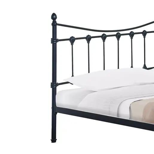 285-000017 Единечен кревет Beowulf black  140x190x102cm