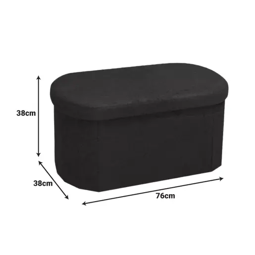 257-000038 Otto табуретка-трунк темно сиво букле