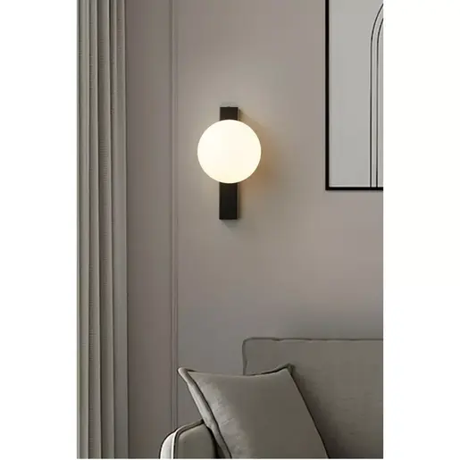 846STL4135 Ѕидна ламба Modern Siyah Duvar Aplik
