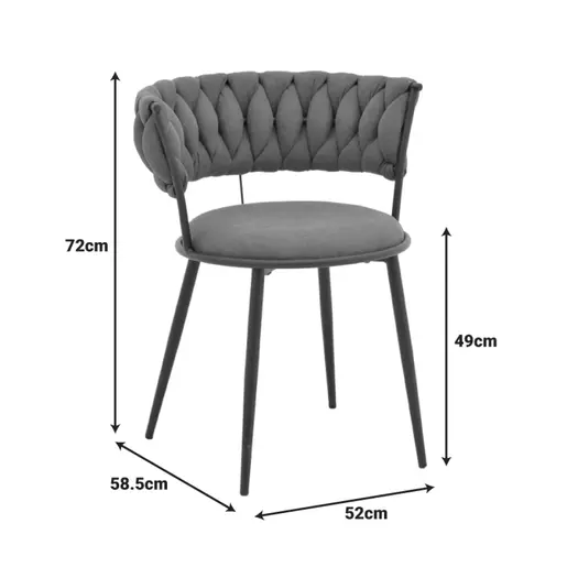 029-000379 Alkia I фотелја екрю ткаенина-црни метални ногарки