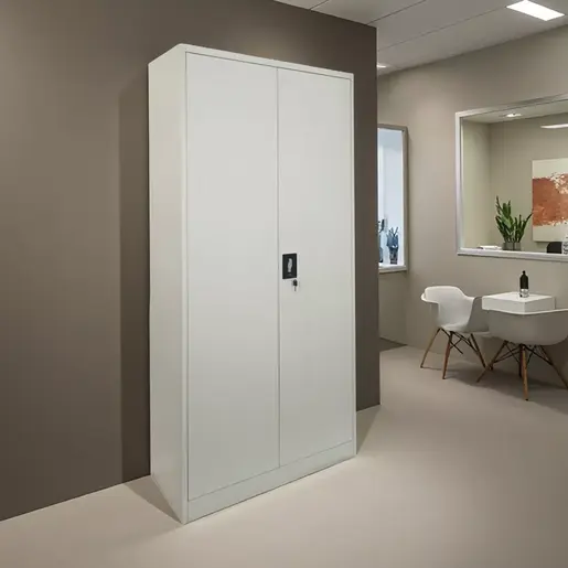 378-000004 Zogi метален шкаф со преграда светло сив