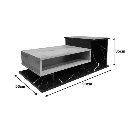 049-000109 Клуб маса Nuvele црна-сонома нијанса