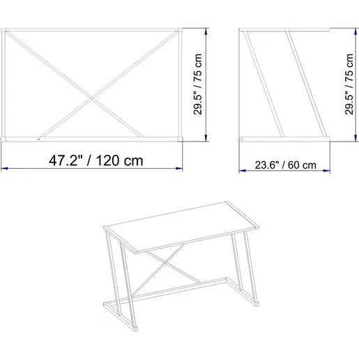 541HDL1105 Биро Anemon - White, Gold