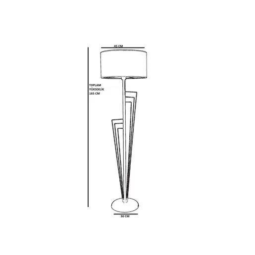 846STL3550 Подна ламба Kelebek Siyah Lambader Silindir 02 Rattan Abajurlu