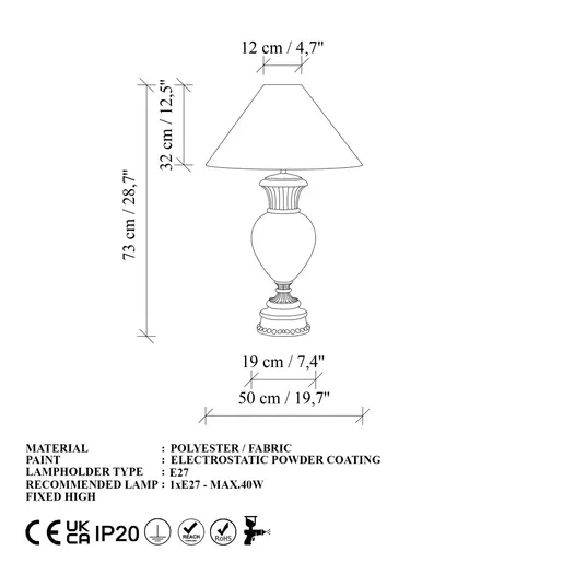 897TNL1118 Столна ламба ELEGANZE-5323