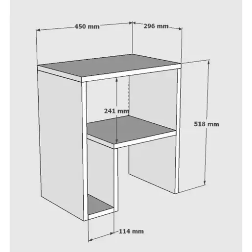 495SSE1127 Помошна масичка Yepa - White