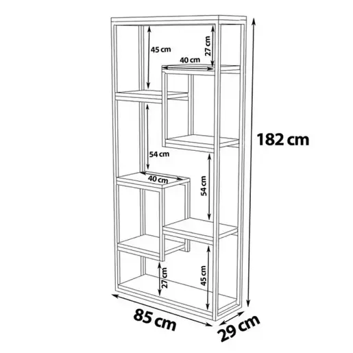 835PUQ3670 Полица Ernst Walnut Black