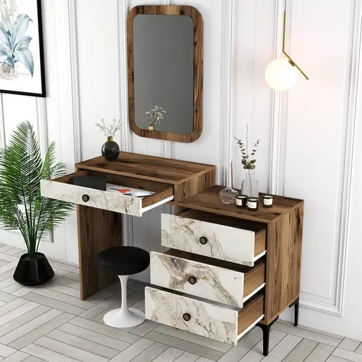 845HCT1210 Тоалетна маса Lizbon 545 - Walnut, White