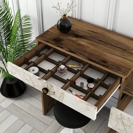 845HCT1210 Тоалетна маса Lizbon 545 - Walnut, White