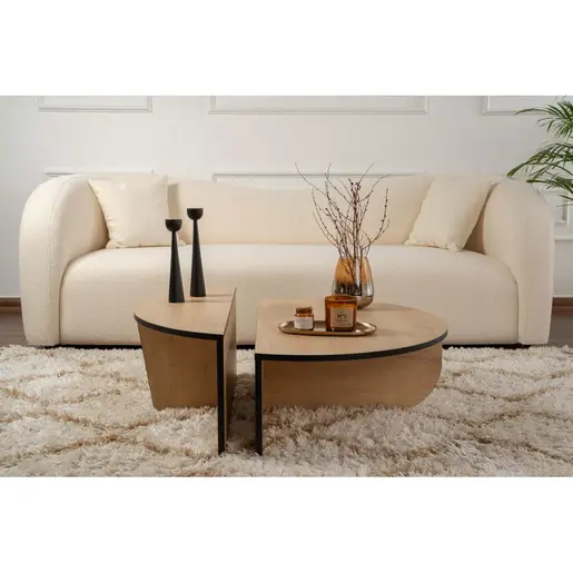 353NRD1119 Клуб маса Orion - Honey Oak, Black