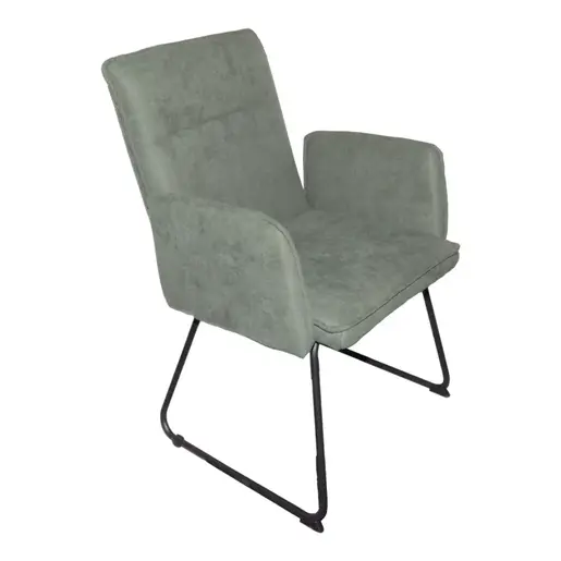 029-000400 Essential фотелја хаки ткаенина-црни метални ногарки