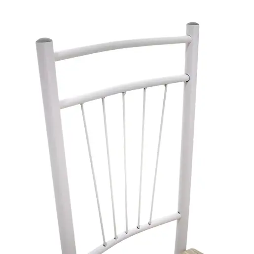 072-000001 Трпезариски сет Roza 5 парчиња боја сонома - ногарки бел гланц 120x70x75см