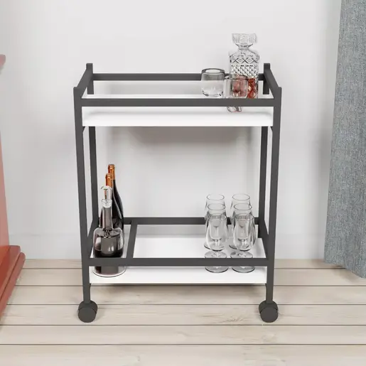 FD-6034SC-002 Количка за послужување Сантијаго Бела