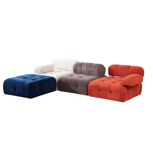 560ARE1825 Аголна гарнитура Doblo 3 Seater with Pouffe ( L1-O1-1R-Pouffe) - Multicolor