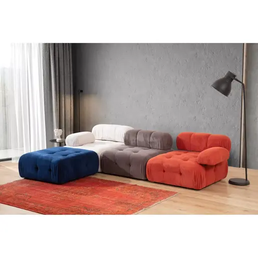 560ARE1825 Аголна гарнитура Doblo 3 Seater with Pouffe ( L1-O1-1R-Pouffe) - Multicolor